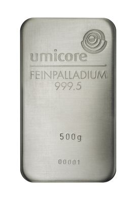 Palladiumbarren 500 Gramm Feinpalladium